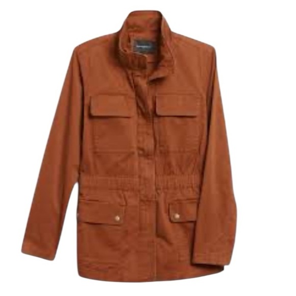 Banana Republic Lightweight Utility Jacket Rust Sz XS - Picture 3 of 10